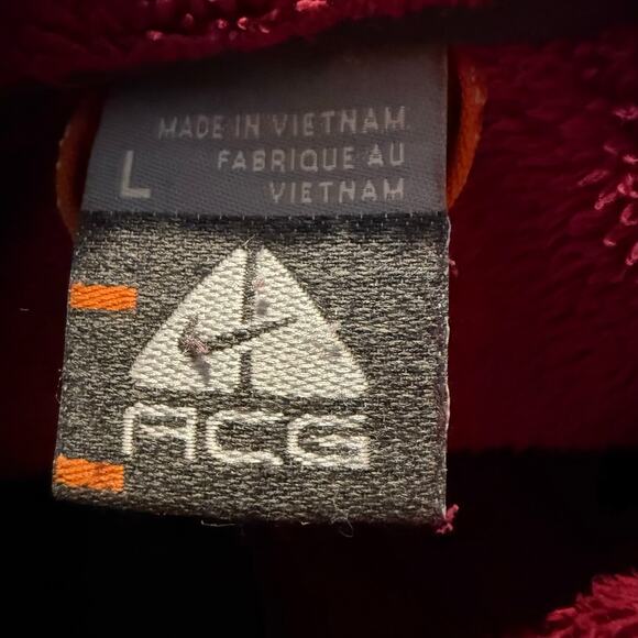 Nike ACG Fleece Full Zip Jacket, Magenta Pink, Women's Size Large - Picture 4 of 7